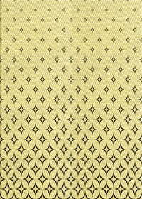 Machine Washable Transitional Sun Yellow Rug, wshpat3443yw