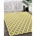 Machine Washable Transitional Sun Yellow Rug in a Family Room, wshpat3443yw