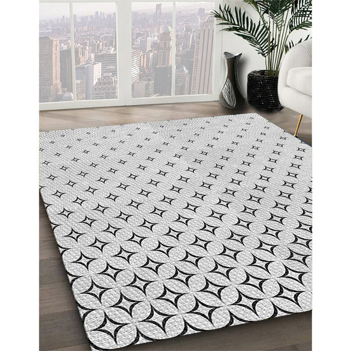 Patterned Off-White Novelty Rug in Family Room, pat3443