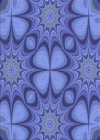 Machine Washable Transitional Sky Blue Rug, wshpat3444blu