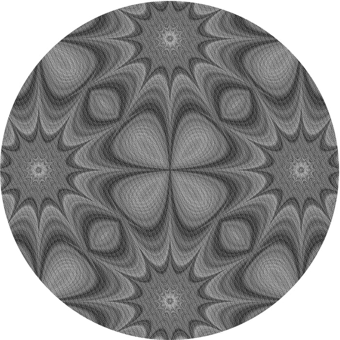 Square Machine Washable Transitional Gunmetal Gray Rug in a Living Room, wshpat3444gry