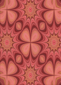 Machine Washable Transitional Red Rug, wshpat3444rd