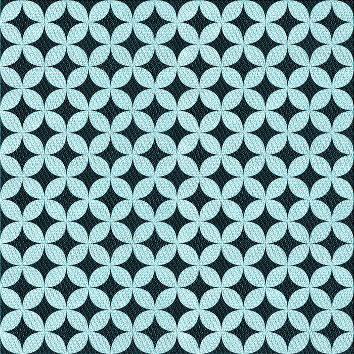 Round Machine Washable Transitional Blue Rug, wshpat3445lblu