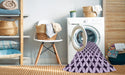 Machine Washable Transitional Purple Rug in a Washing Machine, wshpat3445pur