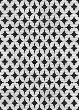 Patterned Light Black Abstract Machine Washable Rug, wshpat3445