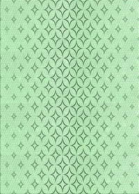 Machine Washable Transitional Mint Green Rug, wshpat3446grn