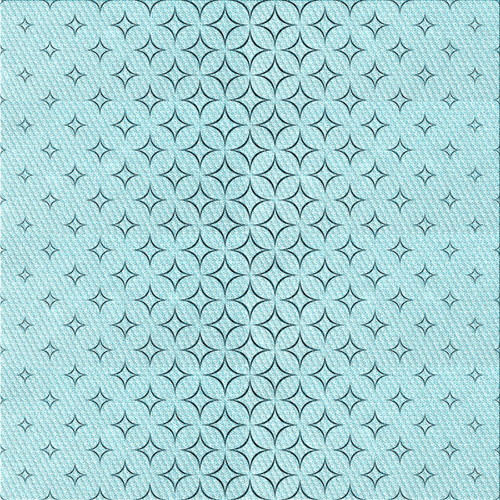 Round Machine Washable Transitional Electric Blue Rug, wshpat3446lblu