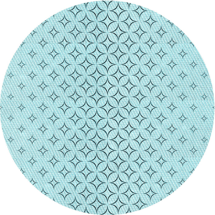 Square Machine Washable Transitional Electric Blue Rug in a Living Room, wshpat3446lblu