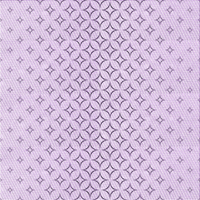 Round Machine Washable Transitional Orchid Purple Rug, wshpat3446pur