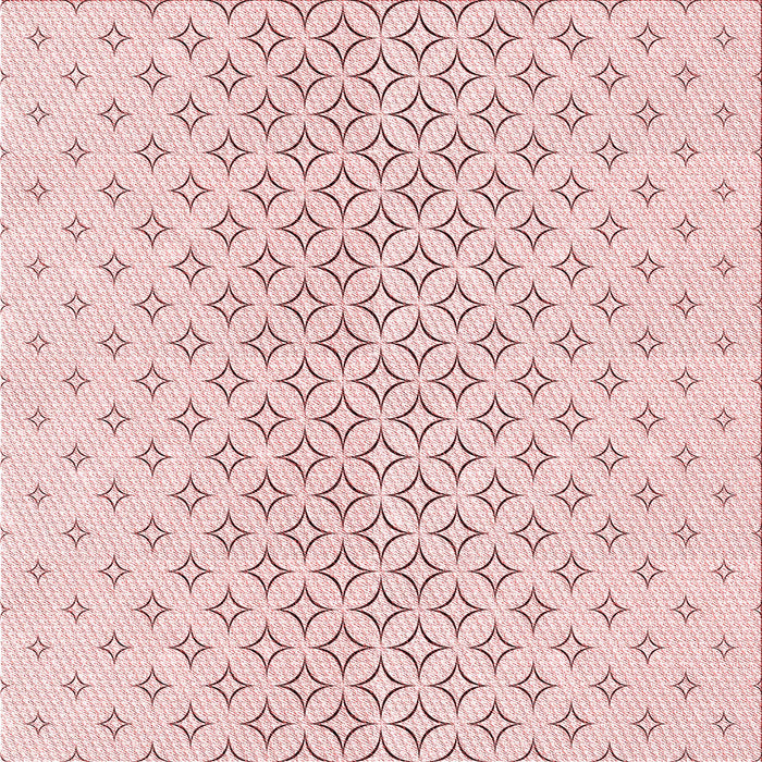 Round Machine Washable Transitional Pink Rug, wshpat3446rd