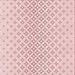 Round Machine Washable Transitional Pink Rug, wshpat3446rd