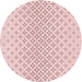 Square Machine Washable Transitional Pink Rug in a Living Room, wshpat3446rd