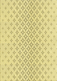 Machine Washable Transitional Yellow Rug, wshpat3446yw