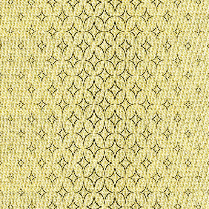 Machine Washable Transitional Yellow Rug, wshpat3446yw
