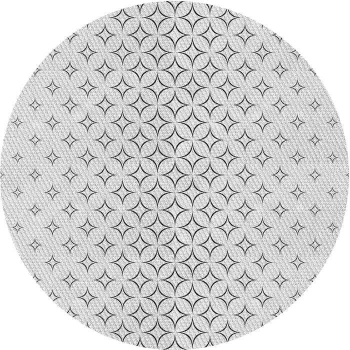 Square Patterned Off-White Abstract Machine Washable Rug, wshpat3446
