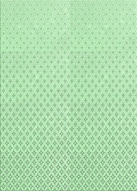 Machine Washable Transitional Mint Green Rug, wshpat3447grn