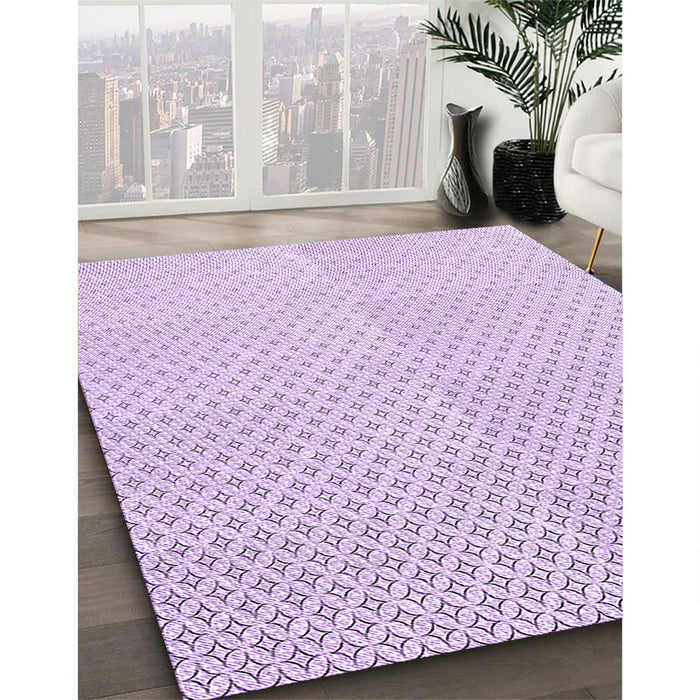 Machine Washable Transitional Bright Lilac Purple Rug in a Family Room, wshpat3447pur