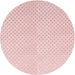 Square Patterned Light Coral Pink Rug, pat3447rd