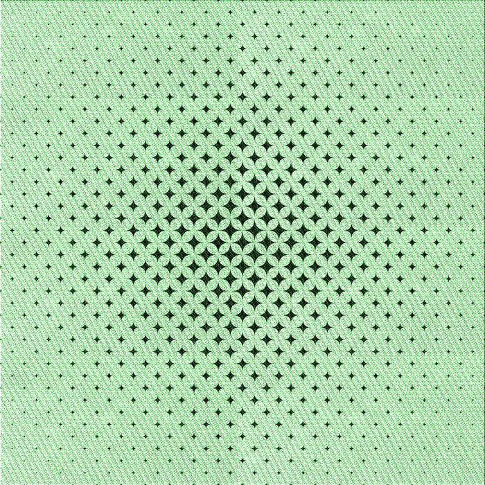 Round Machine Washable Transitional Mint Green Rug, wshpat3448grn