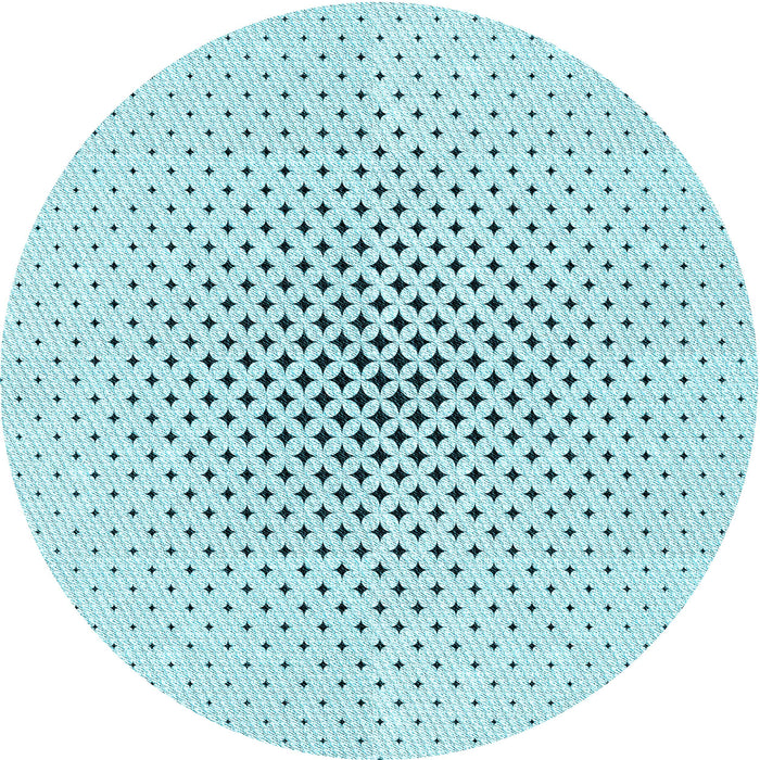 Square Patterned Electric Blue Rug, pat3448lblu