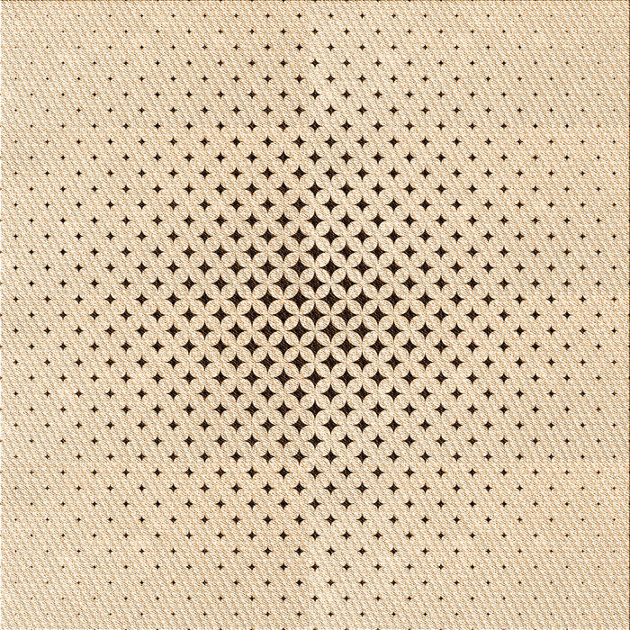 Round Machine Washable Transitional Peru Brown Rug, wshpat3448org