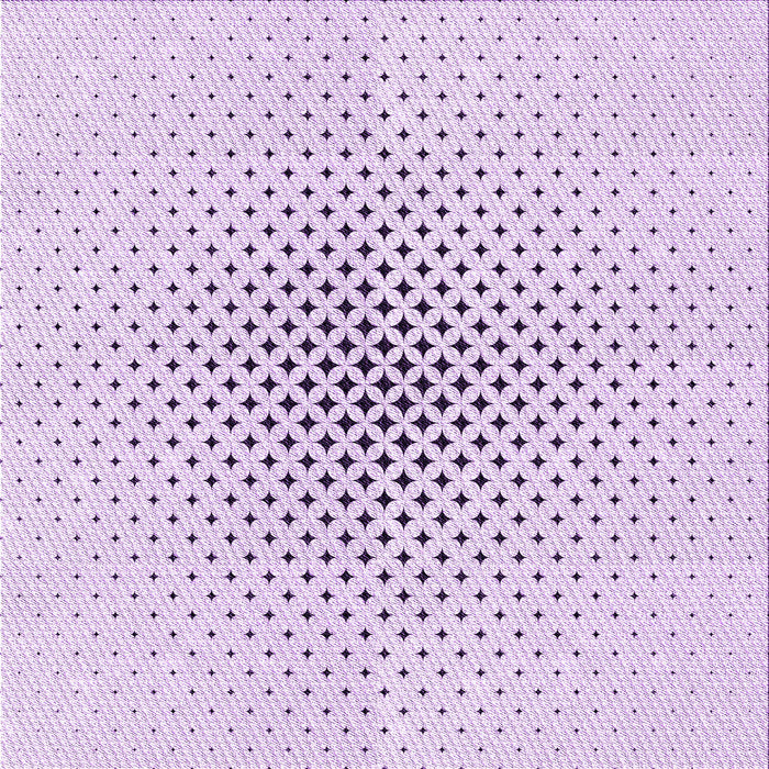 Round Machine Washable Transitional Orchid Purple Rug, wshpat3448pur