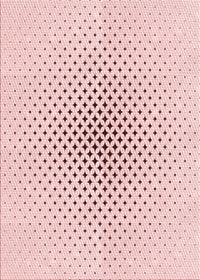 Machine Washable Transitional Pink Rug, wshpat3448rd