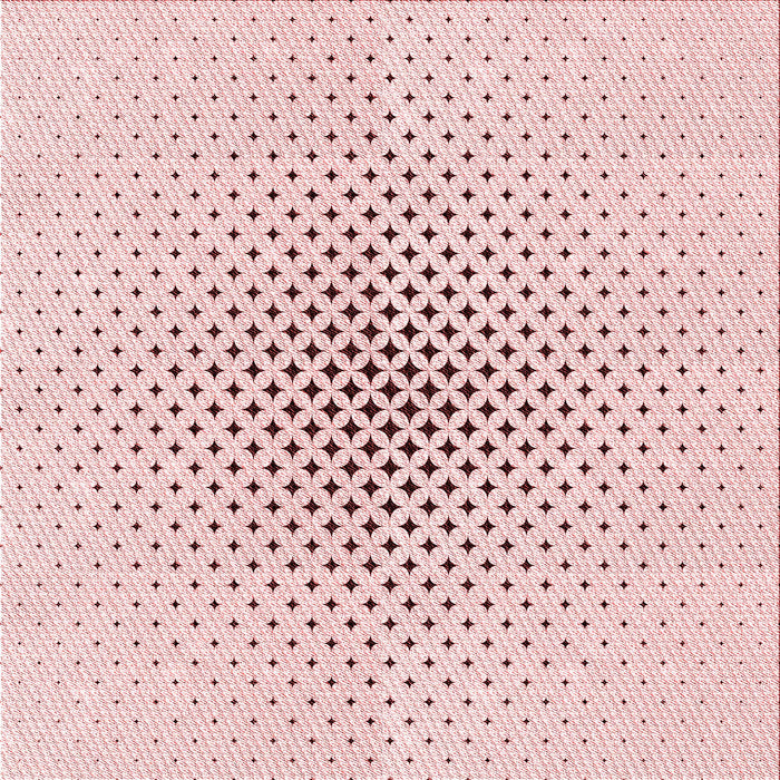 Round Patterned Pink Rug, pat3448rd