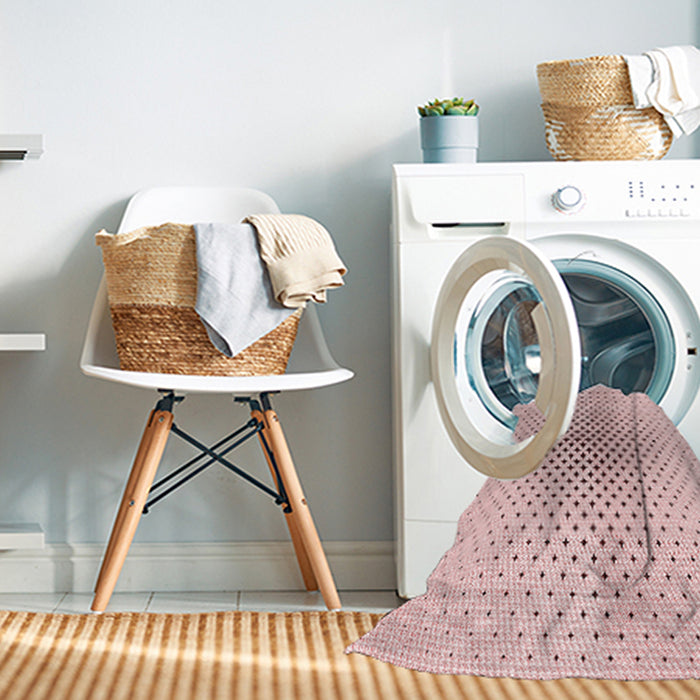 Machine Washable Transitional Pink Rug in a Washing Machine, wshpat3448rd
