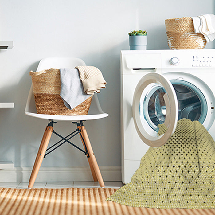 Machine Washable Transitional Sun Yellow Rug in a Washing Machine, wshpat3448yw