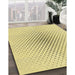 Machine Washable Transitional Sun Yellow Rug in a Family Room, wshpat3448yw