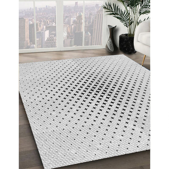 Patterned Off-White Novelty Rug in Family Room, pat3448