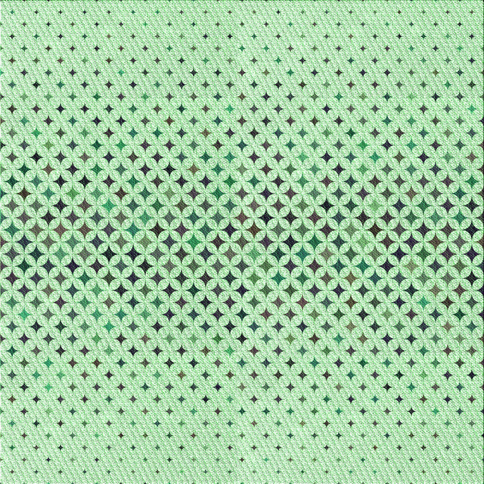 Round Patterned Mint Green Rug, pat3449grn