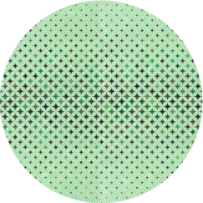 Square Patterned Mint Green Rug, pat3449grn
