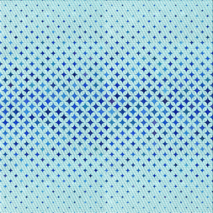 Round Patterned Blue Rug, pat3449lblu