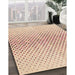 Patterned Sunrise Orange Rug in Family Room, pat3449org