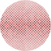 Square Patterned Light Rose Pink Rug, pat3449rd