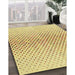 Machine Washable Transitional Sun Yellow Rug in a Family Room, wshpat3449yw