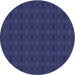 Square Patterned Royal Blue Rug, pat345blu