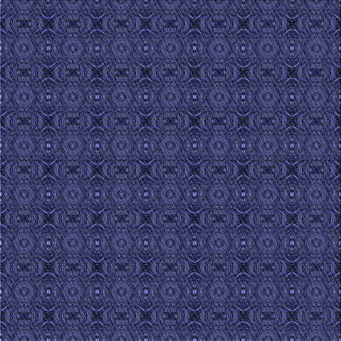 Round Patterned Royal Blue Rug, pat345blu