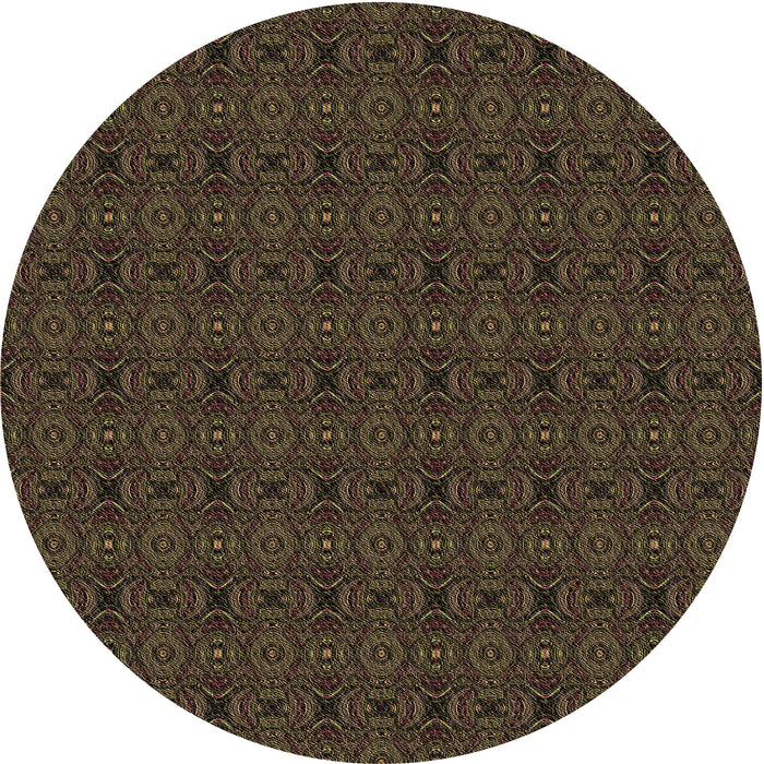 Square Patterned Oak Brown Rug, pat345brn