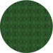 Square Patterned Dark Forest Green Rug, pat345grn