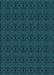 Patterned Dark Cyan Green Rug, pat345lblu