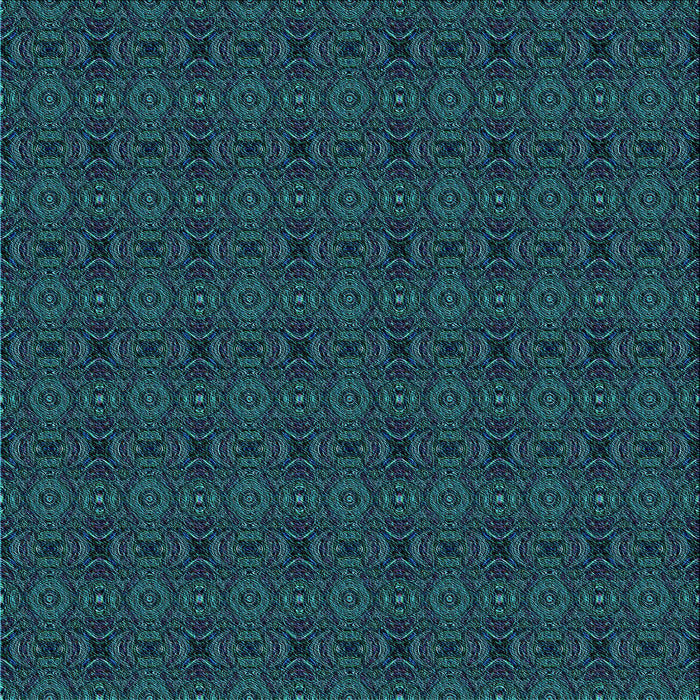 Round Patterned Dark Cyan Green Rug, pat345lblu