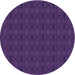 Square Patterned Purple Violet Purple Rug, pat345pur