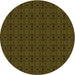 Square Patterned Dark Yellow Green Rug, pat345yw