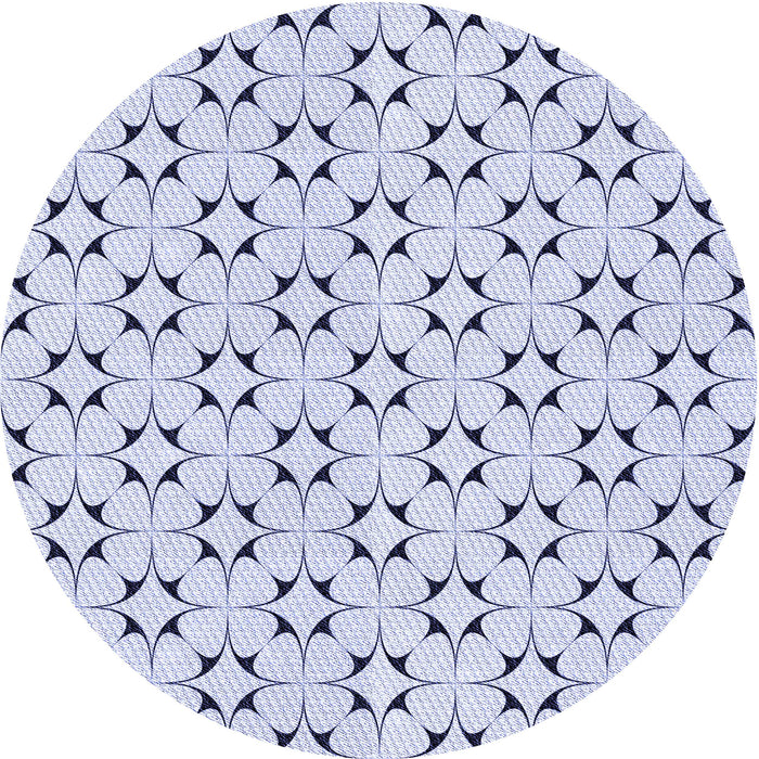 Square Patterned Lavender Blue Rug, pat3450blu
