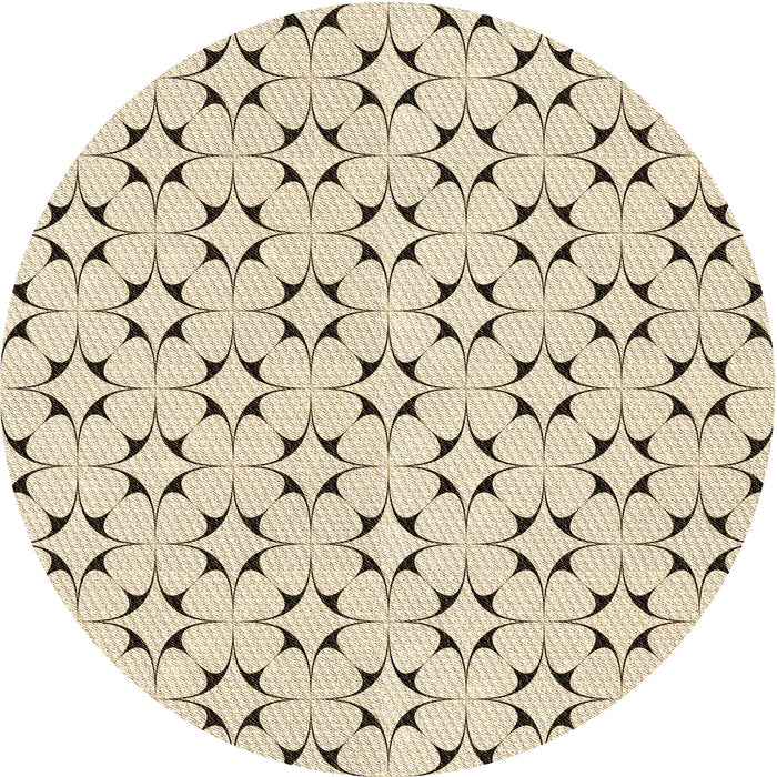 Square Patterned Moccasin Beige Rug, pat3450brn