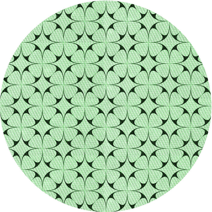 Square Patterned Mint Green Rug, pat3450grn
