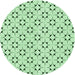 Square Patterned Mint Green Rug, pat3450grn